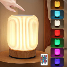 Aanraakgevoelige nachtlampjes, LED-tafellamp, nachtlampje voor de kinderkamer met dimfunctie, oplaadbare draadloze USB-lamp van 3000 mAh, babynac