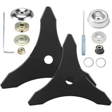 Set van 25 cm x 3-tands messen van koolstofstaal voor bosmaaiers, bosmaaiers, grastrimmers en grasmaaiers, compatibel met Husqvarna, Stihl bosmaa