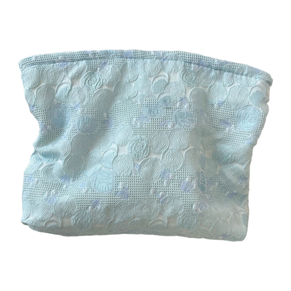Blue Flower Travel Toiletry Bag Fashion Makeup Bag Handbag Travel Cosmetic Bag
