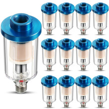 10 stuks persluchtfilter olie-/waterafscheider, 1/4 inch NPT inlaat en uitlaat, airbrushfilter, vochtafscheider voor persluchtleiding, compressor