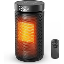 Extra verwarming, 1500W energiezuinige elektrische ventilatorkachel met thermostaat, 4 standen, badkamerventilatorkachel, timer van 1-12 uur, 70