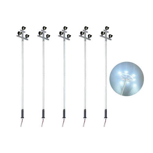Fine Craftsmanship HO Scale Miniature High Mast Light Model LED No3 light cold white