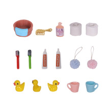 Miniature Bathroom Scene Props 1/12 Doll House Decoration for Craft Model Project A