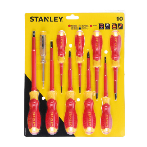 STANLEY Stanley Insulated Screwdriver Set Set (Pack of 10) 2