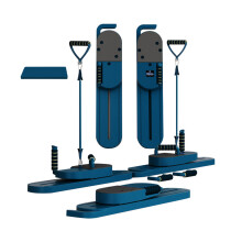 Convertible Fitness Board Ski Machine Core Strengthener Foldable Space Saving Blue