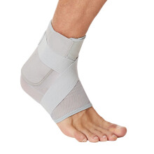 Flexible Sports Ankle Guard Reinforced Support For Basketball Soccer Training Grey XL
