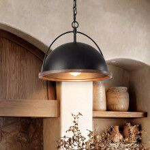 Tribesigns Metal Pendant Light, Vintage Pendant Light, Diameter 33 cm, Black Gold