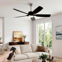 Tribesigns 132 cm Moderner Deckenventilator mit Licht, Fernbedienung, dimmbarer LED-Beleuchtung