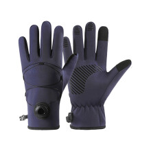Touchable Screen Ski Gloves Reinforced Grip Pattern Cold Resistance Outdoor Use XL Blue