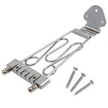 6 String Electric Bass Guitar Part Accessories Guitar Trapeze Tailpiece Bridge Silver