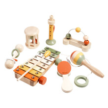 Toddler Musical Toy Set 7 Wooden Instruments Sensory Play Fine Motor Skills Gift