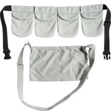Washable Polyester Mastectomy Drainages Bag for Long Chest Support Care gray oval four