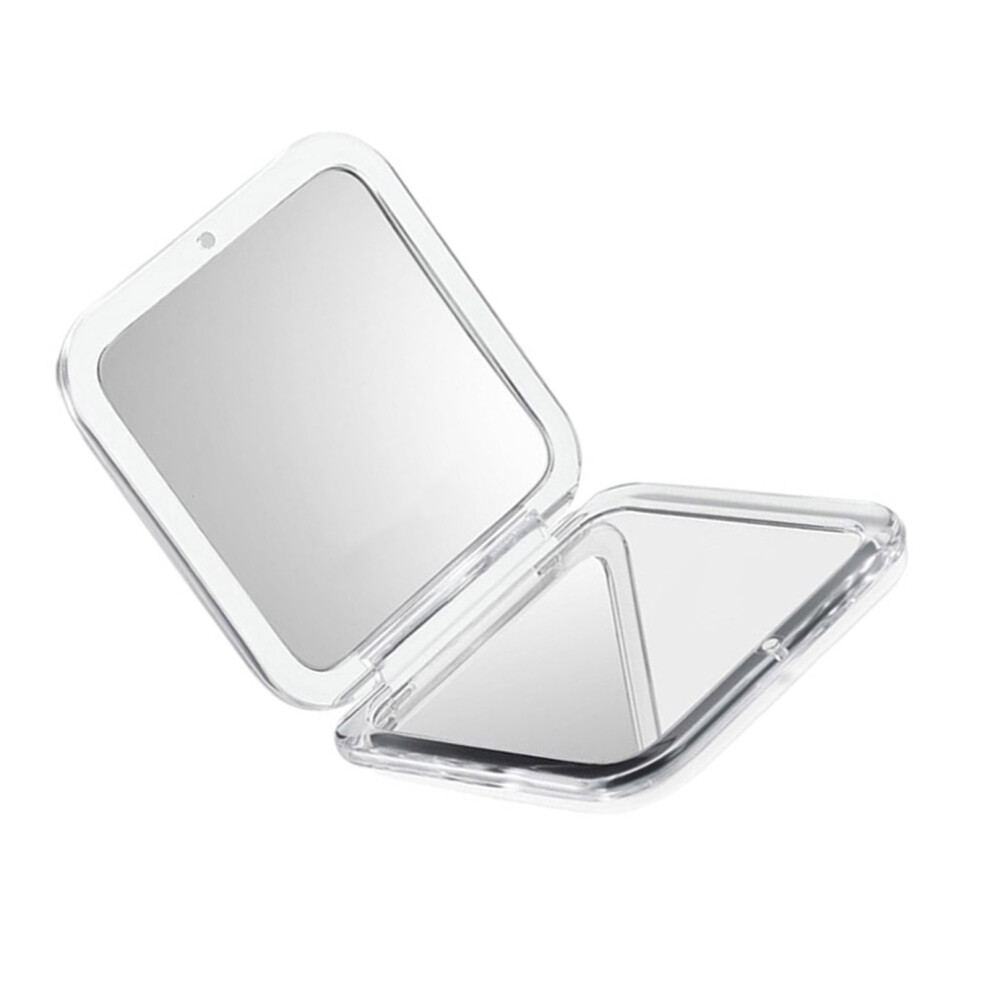 Silver Unbreakable Acrylic Magnifyings Makeup Mirror Easy Installation 30X Magnification