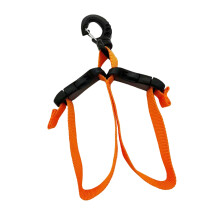 Easy Adjustment Double Buckle Swim Fin Strap Rapid Detach Double Clip Fin Strap Orange
