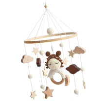 Baby Mobile Crib Hanging Toy Handcrafts Crochet Angel Auditory Stimulate Pendant