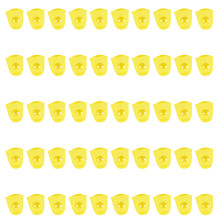 Elastic Silicones Guitar Finger Protectors For Left Hand String Pressing Aid Yellow