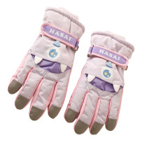 Cold Weather Ski Gloves Waterproof Windproof Snowboard Gloves For Men Women Kid Purple