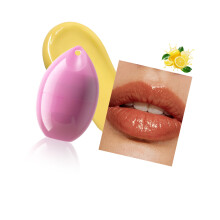 Egg Shape Fruit Flavor Lip Mask With Fuzzy Chain Lip Cream For Travel Lip Balm 03color