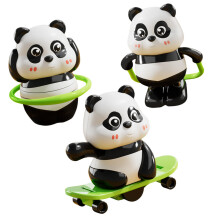 3pcs Wind Up Panda Figurine with Sport Theme Design for Children Interactive Fun