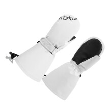 Waterproof Kids Ski Gloves NonSlip Grip Thick Insulated Snow Gloves Enduring White L
