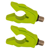 Stable Aluminum and Silicones Fishing Rod Holder Flexibility and Antislip Green