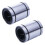 2X LM20UU 20mm Inside Dia Linear Motion  Bush Bearing Bushing Silver 1