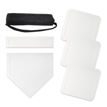 Exercise Home Plate Baseball Softball Base Set For Pitching Hitting Practice White