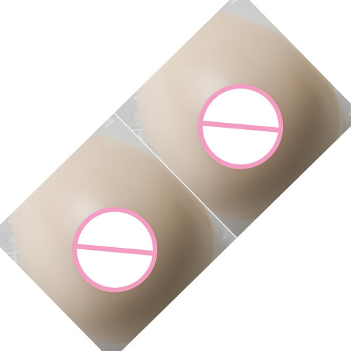 1Pair Natural Look Silicone Breast Forms Teardrop Shape for Various Fair complexion M