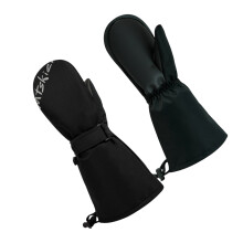 Soft Fleece Lining Nonslip Grip Breathable Snow Play Gloves For Skiing Black M