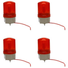 4X Clignotant Industriel Alarme Sonore, BEM-1101J 220V Rouge LED Voyants D'Alarme Système D'Alarme Acousto-Optique Tournant Lumière Stroboscope de