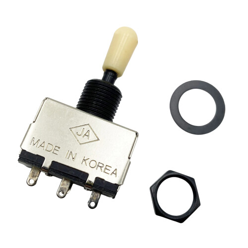 Professional 3 Way Tone Selector for Guitar Compact Design Smooth Black yellow hat