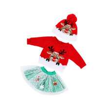 Christmas Theme Doll Outfit For 22Inch Reborns Dolls Santa Costume Kids Girl Gift 086C