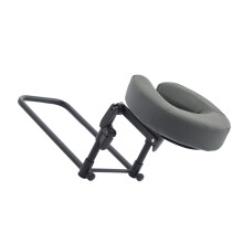 Foldable Head Suspension Massage Pillow Metal Stand For Neck Comfort Travel Use Gray
