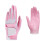 1 Pair Long Service Synthetic Microfiber Golf Gloves Microfiber Cloth Pink and white ER1 1