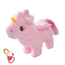 Electric Plush Unicorns Action Figure Walking Singing Stuffed Animal Plush Toy Pink