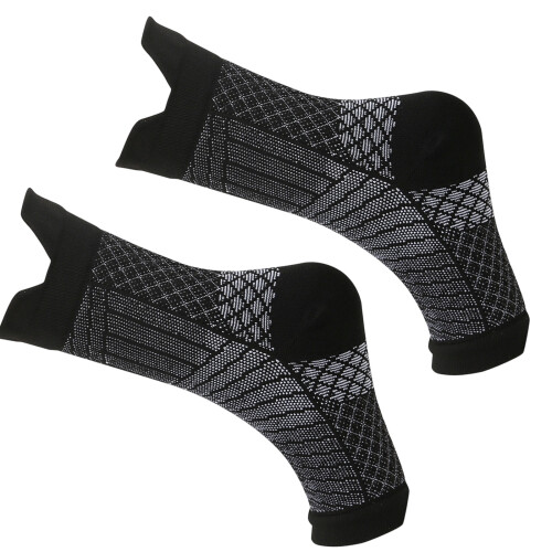 Knitted Pressure Ankle Protectors Enhances Support For Athletic Performances Black