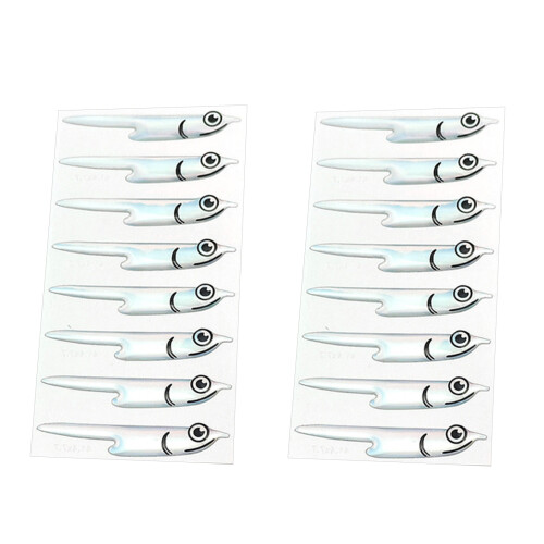 Artificial Silverside Fish Mask Sticker Hook Tying Materials Fly Tying Shoulders 1 pack