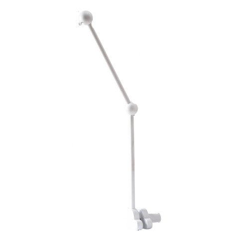 Sturdy Wood Infant Bed Mobile Stand Promotes Visual Development Safe Arm Bracket White
