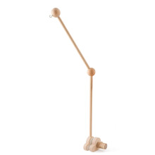 Handcrafts Wood Crib Mobile Stand Cloud Shape Bed Bell Arm Bracket for Baby Toy Wood color