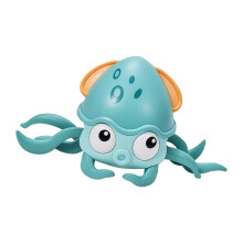 Cute Mechanical Bath Toy For Children Pull String Activated Crawler Green