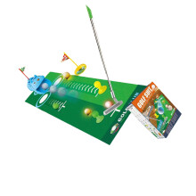 Expandable Kids Golf Toy Set For Indoor Outdoor Play Includes Plastic Clubs Blue