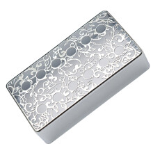 Daily Practices Guitar Cover Retros Single Open Cover Metal Guitar Pickup Silver 50mm
