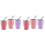 6 Pacotes  Copo Shot com Canudo e Tampa,  Copos Copos, Copos Shot de Parede Dupla, 2Oz(A) 1