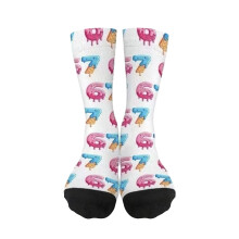 Full Toe Athletic Socks for Men Women Breathable Polyester Sport Socks Stockings 12