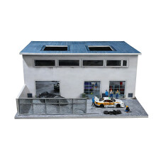 PVC Construction Display Car Garage For 1/64 Model Cars With Panoramic View MO936403