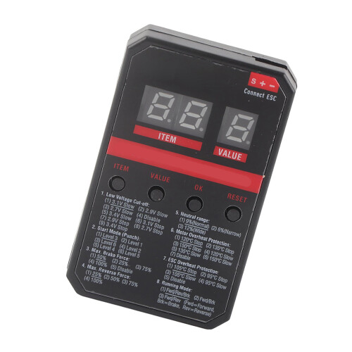 Adjustable ESC Programmer Card Overheating Protection for Car Brushless Motors