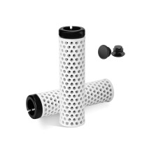 1 Pair Mountain Bicycles Grip Handlebars Grip Breathable Bicycles Handle Cover White Black