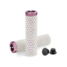 2Pcs Bicycles Handle Grip Cover Antislip Handle Sleeve Cycling Handlebars Grip White Pink