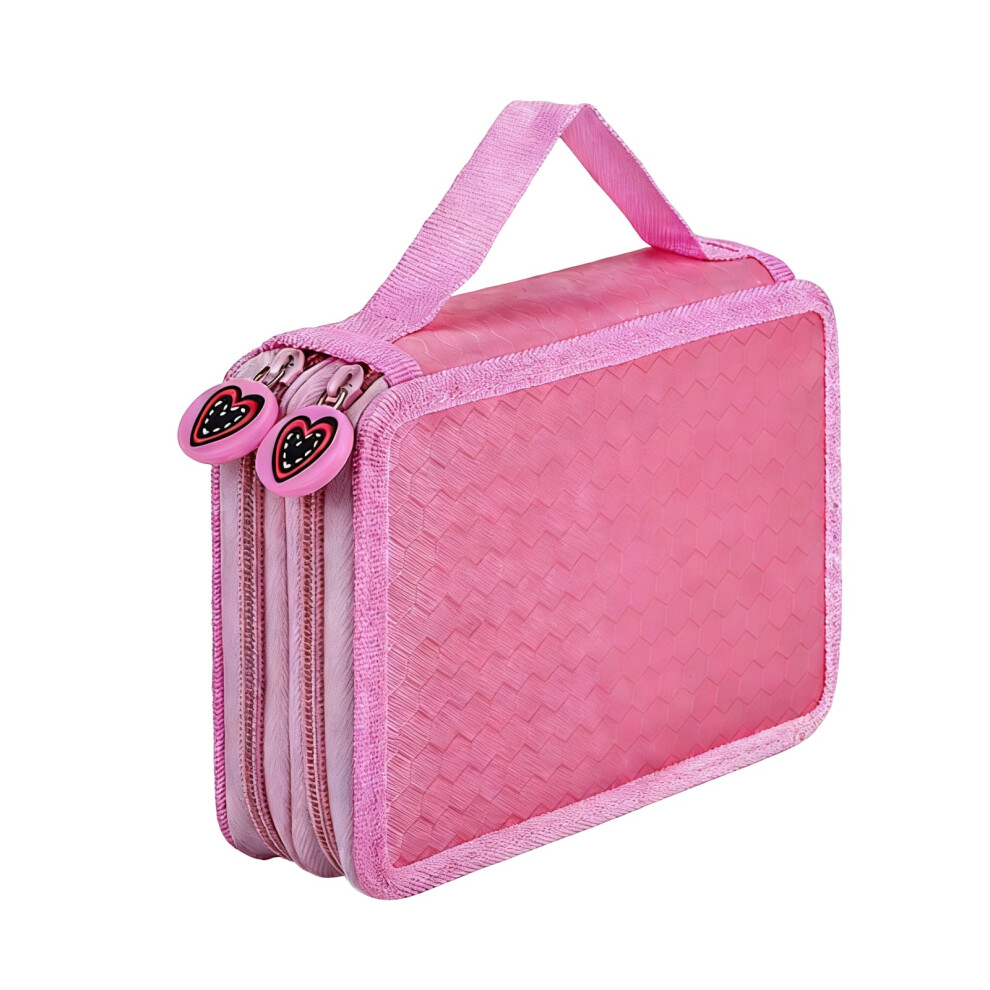 Nails Polish Organizers Case Nail Kits Bag Cosmetic Storage Bag with Handle Pink