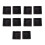 100mm x 100mm Plastic Ribbed Square End Caps Cover Tube Inserts 10 Pcs 1